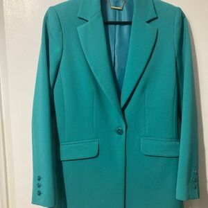 Trina Trunk Workwear Blazer Teal Single  Button Size 2